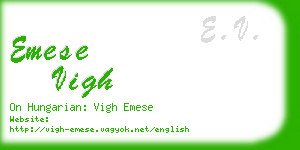 emese vigh business card